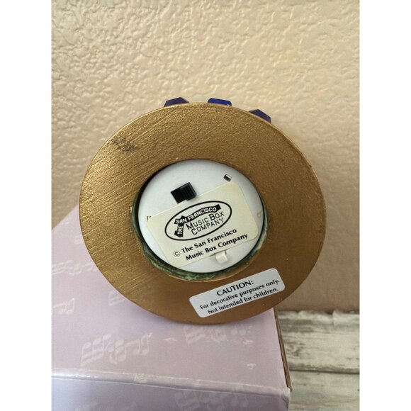 San Francisco Music Box Mini Carousel Snow Globe Sapphire Music of the Night - Picture 10 of 14